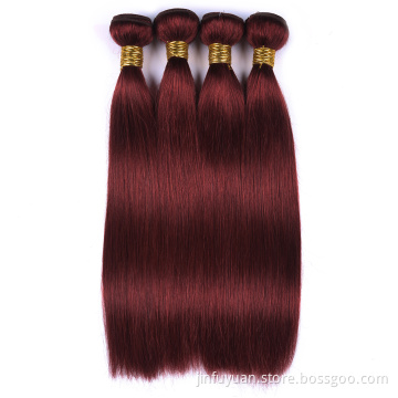 Brazilian Hair Red Color Bundles Straight Human Hair Weave Hair